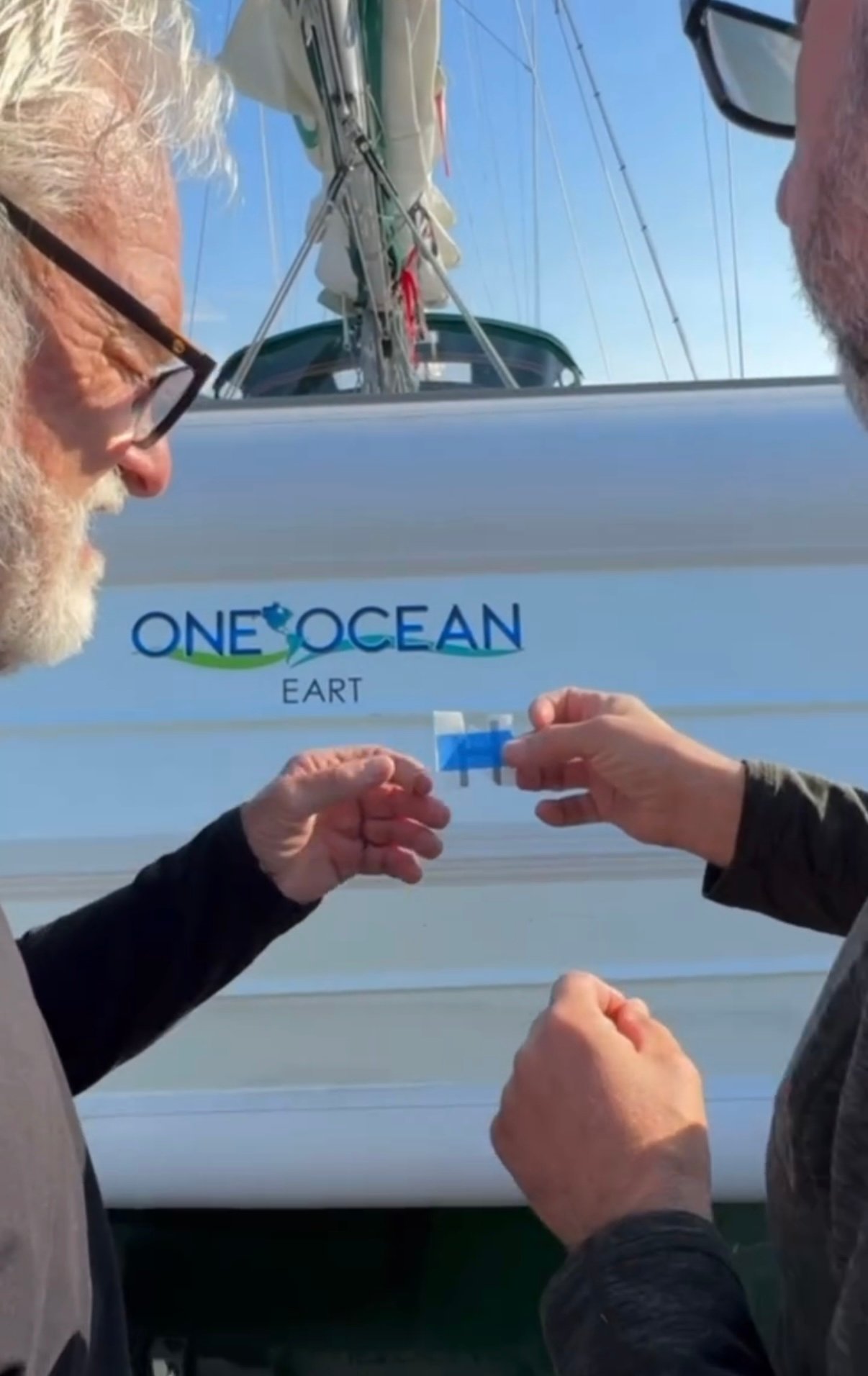 One Ocean logo on dinghy 