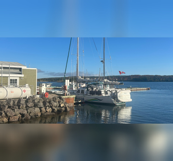 Sailboat at Fuel Dock