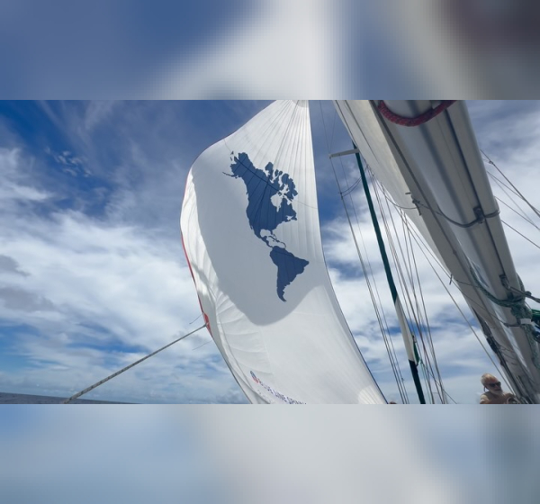 Got the spinnaker up today ⛵️🤩 @ullman_sails Tomorrow is our FINAL live classroom of th…