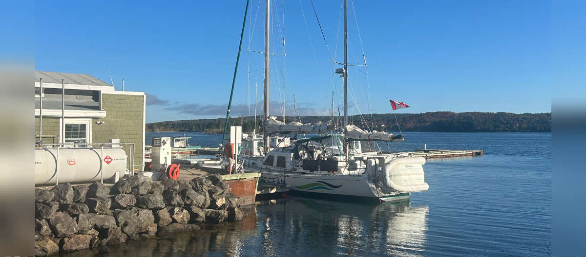 Sailboat at Fuel Dock