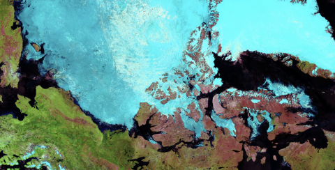 satellite image of ice