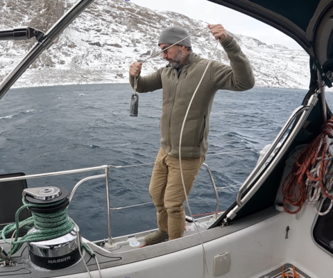 Man using Lead-Line