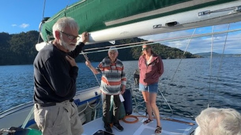 Mark Schrader and Jennifer Dalton sailed the expedition boat on a shakedown cruise thro…