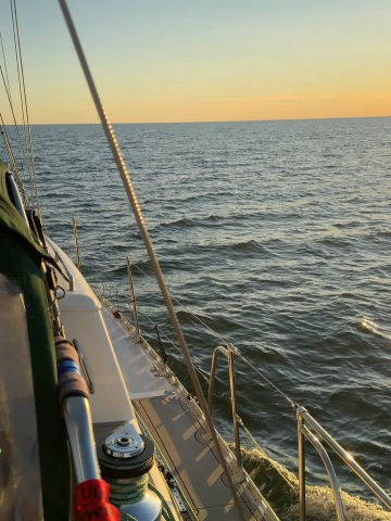 Underway headed East.