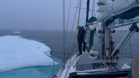 In Summer’s Harbour, we had to escape the ice more than a couple of times… pretty ironi…