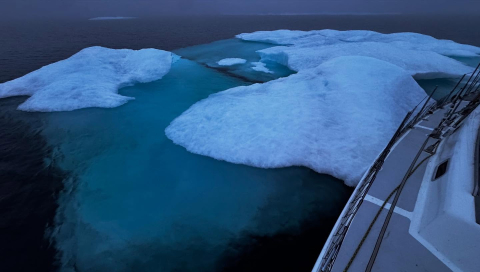 In Summer’s Harbour, we had to escape the ice more than a couple of times… pretty ironi…