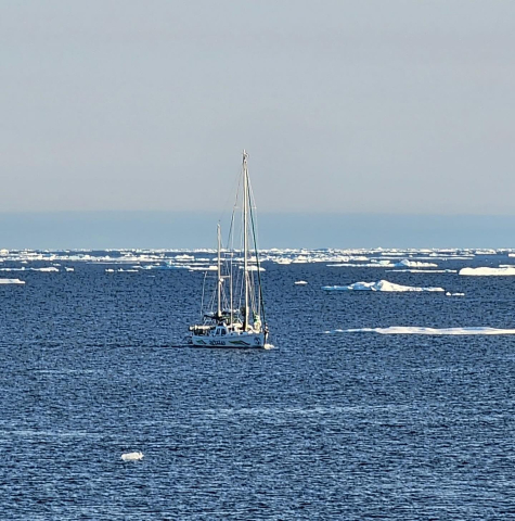 Here are some incredible shots of One Ocean traveling through the ice from Booth Island…