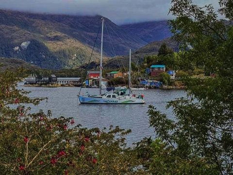 One Ocean has just departed Puerto Edén, traditional land of the Kawésqar “men of skin…