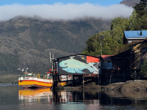 One Ocean has just departed Puerto Edén, traditional land of the Kawésqar “men of skin…