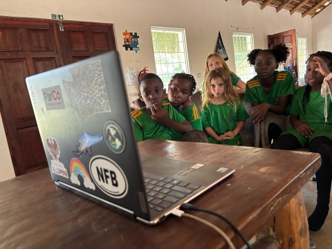 This morning we got to connect with ocean stewards in Mozambique!