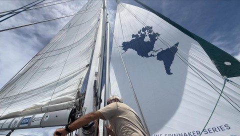 Got the spinnaker up today ⛵️🤩 @ullman_sails Tomorrow is our FINAL live classroom of th…