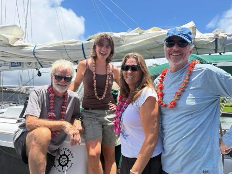 After 28 days and over 3900 nautical miles, the Around the Americas crew made it to Hil…