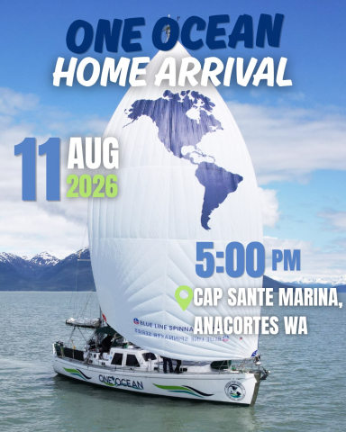 The One Ocean crew is arriving HOME to Anacortes, WA, after 15 months & 27,000 nautical…